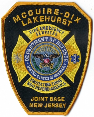McGuire-Dix Lakehurst Joint Base Fire Department (NJ)
Joint Base McGuire-Dix-Lakehurst was established in 2009, which combined the former McGuire Air Force Base, Fort Dix Army Base, and Lakehurst Naval Air Station into one joint installation. JB MDL remains the only tri-service joint base in the Department of Defense. 
