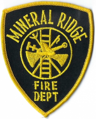 Mineral Ridge Fire Department (OH)
The Mineral Ridge Fire Department merged with the Weathersfield Fire Department in 2019. 
