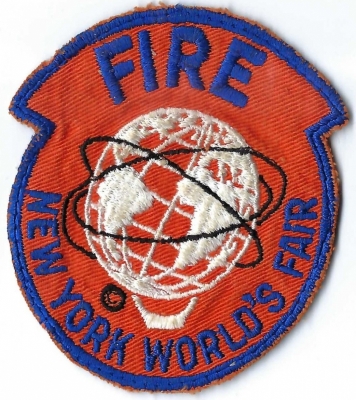 New York World's Fair Fire Department - FDNY (NY)
On April 22, 1964 the New York World's Fair opened. The fair covered 646 acres on half the park, with numerous fountains, and amusement park rides near the lake. This patch was worn only by FDNY personnel who worked the World's Fair.
