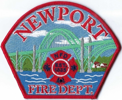 Newport Fire Department (OR)
The bridge was constructed in 1936 in Newport, Oregon and is named the Yaquina Bay Bridge. It is also known as the "Green Lady" for its distinctive green arch.
