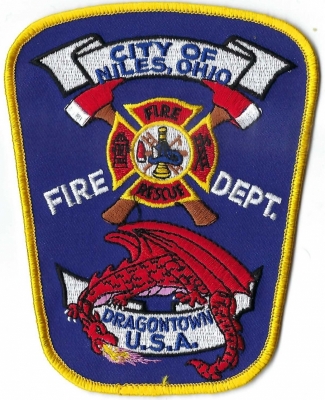 Niles City Fire Department (OH)
In the 1920s most of the Niles City School Board members had a Welsh background. Some consider that the dragon symbol comes from the national flag of Wales.
