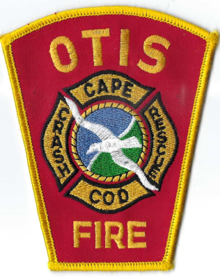 Otis (ANGB) Fire Crash Rescue (MA)
DEFUNCT - Otis Air National Guard Base did not close with the 2005 Base Realignment and Closure but it transitioned from a fighter wing to an intelligence mission.  New patch identifies as the Joint Base Cape Cod military complex.
