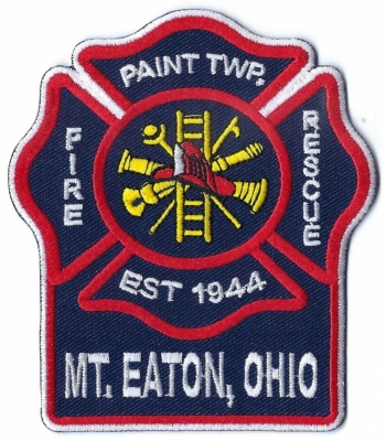 Paint Township Fire Rescue (OH)
DEFUNCT - The Paint Township Fire Department and Mt. Eaton Fire Department merged in 2002 to form the Paint Creek Fire Department.
