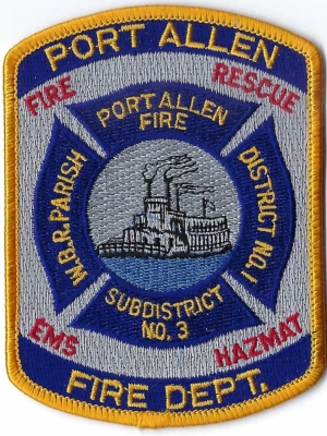 Port Allen Fire Department (LA)
DEFUNCT - Port Allen Fire Department merged with the West Baton Rouge Parish Fire District 1 in 2014.
