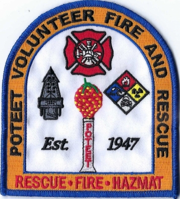 Poteet Volunteer Fire Department (TX)
In town, you can see a giant 7-ft strawberry in front of the fire department. The base reads "Poteet Strawberry Capital Of Texas,"
