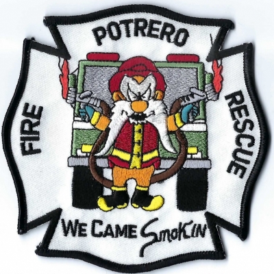 Potrero Fire Rescue (CA)
DEFUNCT - Potrero Fire Department, now known as CAL FIRE Station 31, is part of the San Diego County Fire Authority established in 2008. 
