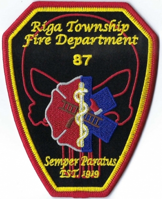 Riga Township Fire Department (MI)
Semper Paratus" is a Latin phrase that translates to "Always Ready."  Population < 2,000.  Station 87.
