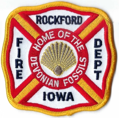 Rockford Fire Department (IA)
Rockford is known as the "Home of the Devonian Fossils" because of the Fossil & Prairie Park Preserve. The park is where visitors can collect fossils like brachiopods, corals, and crinoids from the surrounding shale and limestone.  
