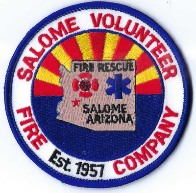 Salome Volunteer Fire Company (AZ)
DEFUNCT - The Salome Volunteer Fire Department merged with the Wenden Fire District to form the McMullen Valley Fire District in 2019.
