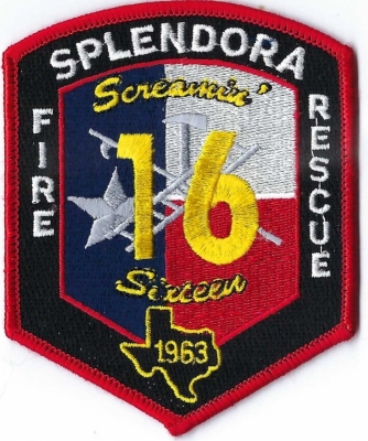 Splendora Fire Department (TX)
DEFUNCT - Merged w/East Montgomery County Fire Department.
