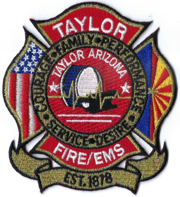Taylor Fire & EMS (AZ)
DEFUNCT - Taylor Fire & EMS in Arizona merged with the Snowflake Fire Department to form a combined entity known as Taylor-Snowflake Fire & Medical Department.
