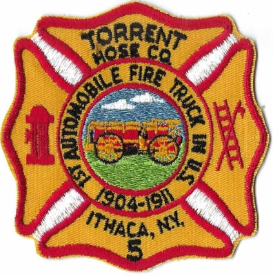 Torrent Hose Company 5 (NY)
First automobile fire truck in the United States was purchased and used at the Torrent Hose Company 5, NY, from 1900 to 1911.
