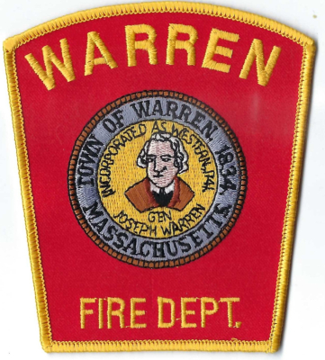 Warren Fire Department (MA)
Dr. Joseph Warren (1741–1775) was a prominent Boston physician, Founding Father, and Major General who served as a central leader of the Patriot movement in Massachusetts. 

