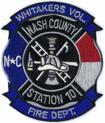 Whitakers Volunteer Fire Department  (NC)
Population < 2,000.  Station 10.
