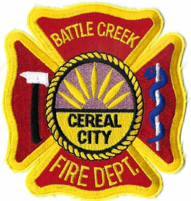 Battle Creek Fire Department (MI)
Battle Creek, is nicknamed "Cereal City" because it's the birth place of the cereal industry, particularly the Kellogg Company.
