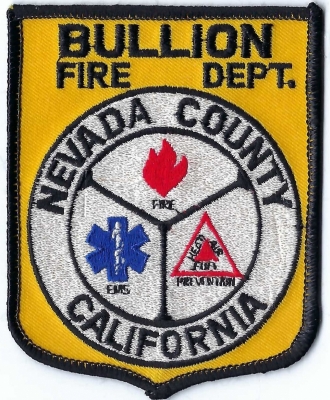 Bullion Fire Department (CA)
DEFUNCT - Merged w Nevada County Consolidated Fire Department
