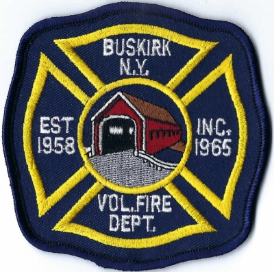 Buskirk Volunteer Fire Department (NY)
Buskirk Bridge is a wooden covered bridge spanning 158-foot-long, single span structure built in 1857.
