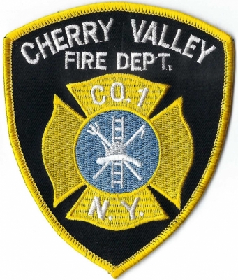 Cherry Valley Fire Department (NY)
Cherry Valley was named in 1743 by Reverend Samuel Donlop. The settlement was originally called Lindesay's Bush.  Pop. < 2,000.
