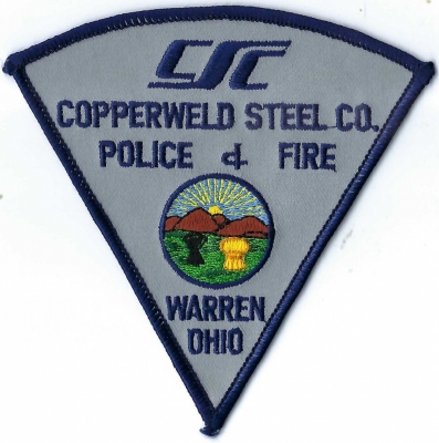 Copperweld Steel Company Fire Department (OH)
DEFUNCT - in 2025, Rhône acquired "Copperweld" from Kinderhook Industries, which had bought it in 2019.  Copperweld Steel Company primarily made specialty steel products like bearing quality steel, alloy steel, and stainless steel. 
