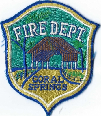 Coral Springs Fire Department (FL)
The Coral Springs Covered Bridge is a 40 ft covered bridge located in Coral Springs and was built in 1964.  See patch.
