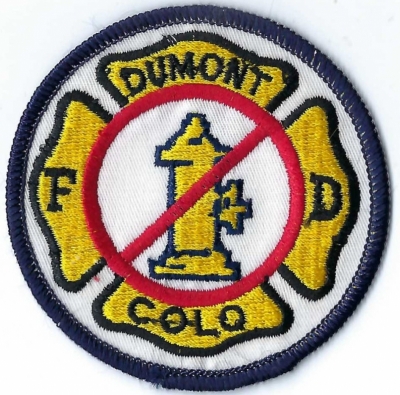 Dumont Fire Department (CO)
DEFUNCT - The Dumont Fire Department was merged into the Clear Creek Fire Authority in 1998. 
