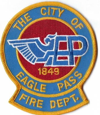Eagle Pass City Fire Department (TX)
Eagle Pass (El Paso de Aguila), so named because of the abundance of Mexican eagles taking flight from the wooded groves. 

