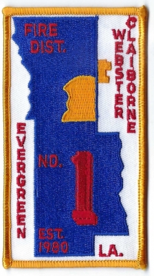 Evergreen Webster Claiborne Fire District #1 (LA)
DEFUNCT - The Evergreen Webster Claiborne Fire District #1 merged with Webster Parish Fire Protection District in 1987.
