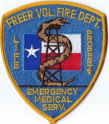 Freer Volunteer Fire Department (TX)
The World's Largest Rattlesnake is in front of the Freer Chamber of Commerce office.  Freer does a Rattlesnake roundup annually.
