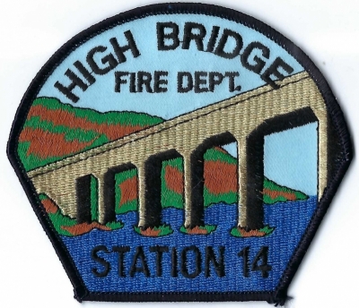 High Bridge Fire Department (NJ)
High Bridge, NJ, got its name from a prominent, 1,300-foot-long, 112-foot-high bridge built by the Central Railroad Company in 1859 across the South Branch of the Raritan River. 
