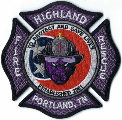 Highland Fire Rescue (TN)
The FD fire trucks have black & red coloring with special graphics to show that we support our local high school, Portland Panthers!
