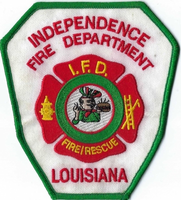 Independence Fire Department (LA)
The City of Independence has a strong Italian influence.  The Chef in the center is Italian and the colors represent Italy.

