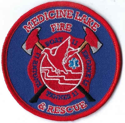 Medicine Lake Fire & Rescue (MN)
DEFUNCT - The Medicine Lake Fire Department merged with the Mound Volunteer Fire Department in 1963. 
