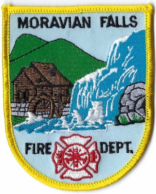 Moravian Falls Fire Department (NC)
Moravian Falls is named after a waterfall in the Brushy Mountains foothills  Population < 2,000.
