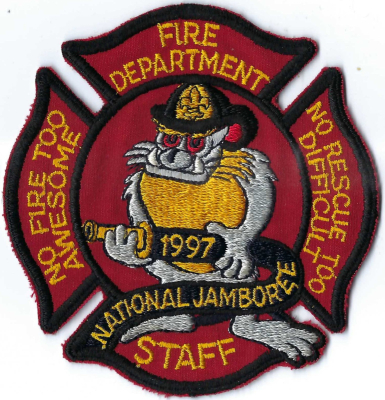 National Jamboree BSA Fire Department (VA)
DEFUNCT - The 1997 BSA National Scout Jamboree was held from July 28 to August 6 at Fort A.P. Hill, Virginia.  It hosted over 36,000 participants and featured a visit from President Clinton.
