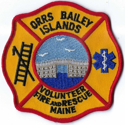 Orrs Bailey Islands Volunteer Fire Department (ME)
The bridge is known as the Cribstone Bridge or the Bailey Island Bridge. The historic bridge is the only one of its kind in the world, constructed from granite slabs that allow the strong tidal waters to pass through without the use of cement or mortar. 

