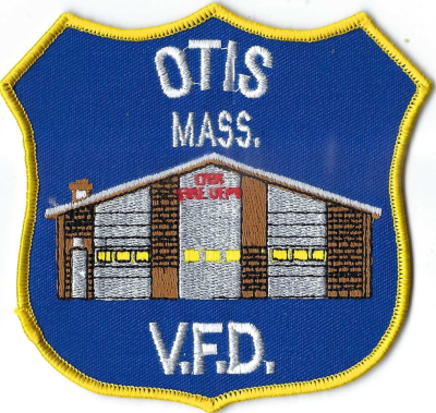 Otis Volunteer Fire Department (MA)
Picture of the Otis Fire Department on their shoulder patch.  Population <2,000.
