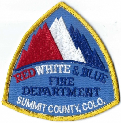 Red, White & Blue Fire Department (CO)
The RWB is made from 3 fire companies; Pioneer Hook & Ladder Co. (Red), Independent Hose Co. (White), & the Blue River Hose Co. (Blue). 
