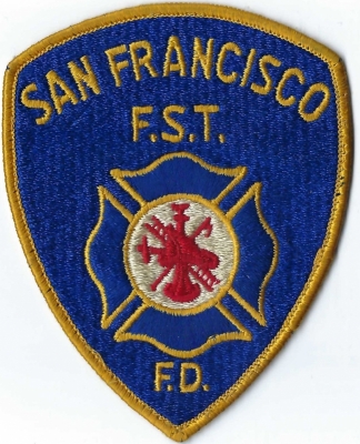 San Francisco FST Fire Department (CA)
DEFUNCT - FST stands for FIRE SAFETY TECHNICIAN.  It was a pilot program that was short lived.  Title was to identify probationary Firefighter's.
