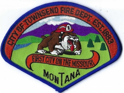 Townsend City Volunteer Fire Department (MT)
The fire department adopted the bull dog as the center piece of their shoulder patch because the bull dog is the Townsend High Schools mascot.
