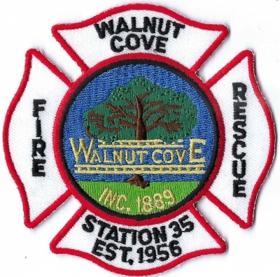 Walnut Cove Fire Rescue (NC)
 In 1889, Walnut Cove, was named after the abundant walnut trees and the sheltered coves of Town Fork Creek.  Station 35.
