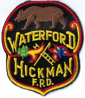 Waterford - Hickman Fire Protection District (CA)
DEFUNCT - The Stanislaus Consolidated Fire Protection District was formed in 1995 through the consolidation of the Waterford-Hickman, Riverbank, and Empire Fire Protection Districts.

