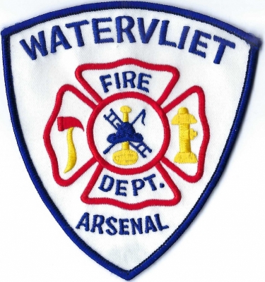 Watervliet Arsenal Fire Department (NY)
The Watervliet Arsenal is a US Army facility.  They mfg artillery & other weaponry. It's the oldest active arsenal in the United States. 
