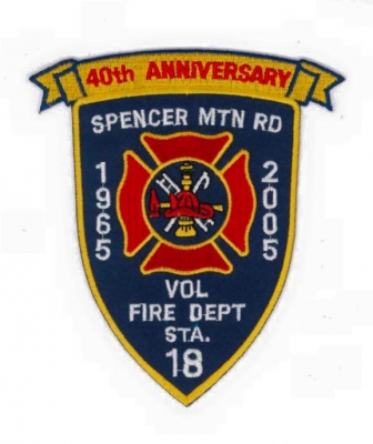 Spencer Mountain Road Vol. Fire Department 
40th Anniversary 
