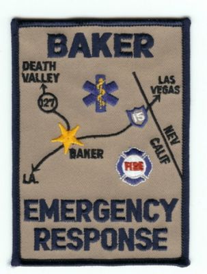 Baker (CA)
Defunct 1997 - Now part of San Bernardino County Fire
