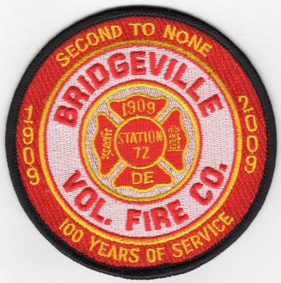 Bridgeville Station 72 100th Anniversary 1909 - 2009 (DE)
