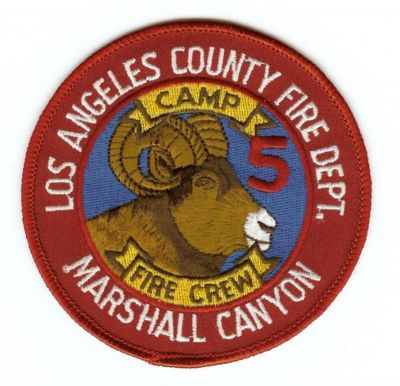 CALIFORNIA Los Angeles County Camp 5 Marshal Canyon
This patch is for trade
