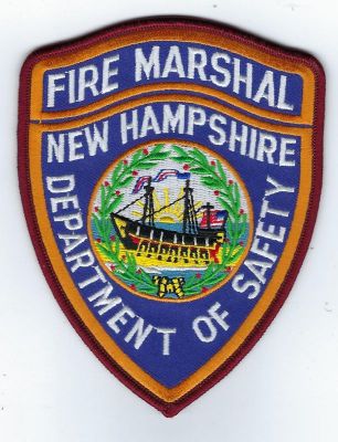 NEW HAMPSHIRE Department of Safety Fire Marshal
This patch is for trade
