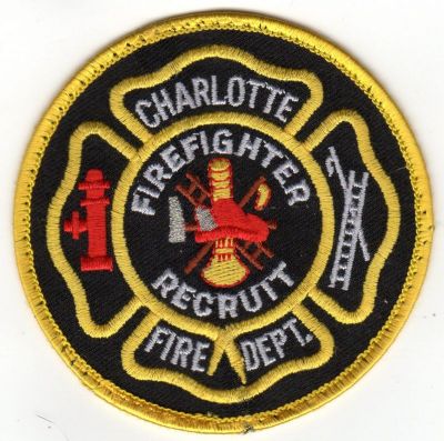 NORTH CAROLINA Charlotte Firefighter Recruit
This patch is for trade - Used
