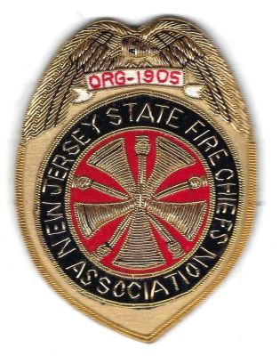 New Jersey State Fire Chiefs Association (NJ)
Bullion Badge Patch
