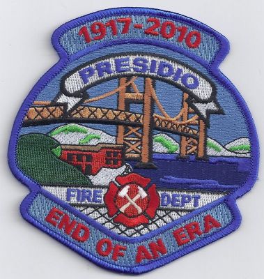 Presidio National Park Service 1917-2010 End of an Era (CA)
 Defunct 2010 - Now part of San Francisco Fire Department
